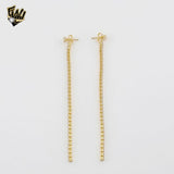 (1-1242-12) Gold Laminate - Tennis Dangling Earrings - BGF