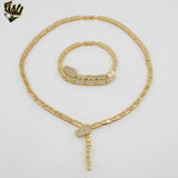 (1-6136) Gold Laminate - Zircon Snake Set - BGO