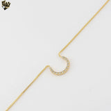 (1-6032) Gold Laminate - 1mm Box Link Horseshoe Necklace - BGF