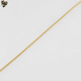 (1-1534) Laminado de oro - Cadena de eslabones de serpiente de 1 mm - BGF