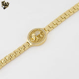 (1-60090-2) Gold Laminate - 5.5mm Elephant Bracelet - BGO