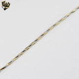 (2-0329) 925 Sterling Silver - Triple Link Bracelet - 7"