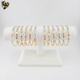 (1-4013-2) Gold Laminate - 4mm Three Tones Bangles - Dozen - BGO
