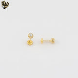 (1-1149-1) Gold Laminate - Mini Pearl Stud Earrings - BGF