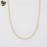(1-1657) Gold Laminate - 3mm Mixed Links Chain - BGF