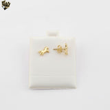 (1-1108-8) Gold Laminate - Mini Horse Stud Earrings - BGF