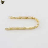 (1-60098) Gold Plated -Greek Style Bracelet - 7.5"