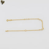 (1-0599) Pulsera de medallas con monedas y eslabones de serpiente de 3 mm, laminada en oro, 19 cm - BGF