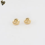 (1-1206-5) Gold Laminate - Swirl Design Earrings - BGF