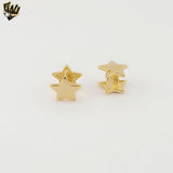 (1-2692-4) Gold Laminate - Double Star Hoops - BGF