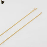 (1-1770) Laminado de oro - Cadena de eslabones curvos de 2,3 mm - BGF