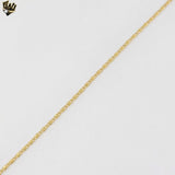 (1-1591) Laminado de oro - Cadena de eslabones Mariner alternativa de 1,6 mm - BGF