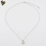 (2-66005) Plata de ley 925 - Collar de corazón con eslabones Rolo de 1,5 mm - 16"