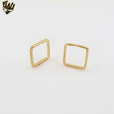 (1-3008-1) Gold Laminate - Square Carved Ring - BGF