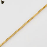 (1-1506) Laminado de oro - Cadena de eslabones de caja de 2 mm - BGF