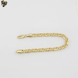 (1-60099) Gold Plated - 6mm Alternative Link Bracelet - 7.5"