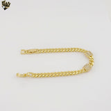 (1-60096) Gold Plated - 6mm Curb Link Bracelet - 7.5"