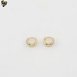 (1-2501-4) Gold Plated - Zircon Huggies.