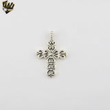 (2-1069) Plata de ley 925 - Colgantes de cruz lisa.