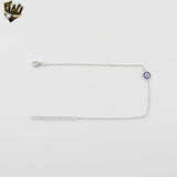 (2-0324) 925 Sterling Silver - Single Evil Eye Bracelet.