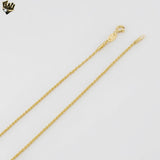 (1-1631) Laminado de oro - Cadena de eslabones de cuerda de 1,6 mm - BGF