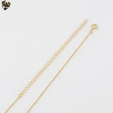 (1-6032) Gold Laminate - 1mm Box Link Horseshoe Necklace - BGF