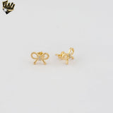 (1-1162-3) Laminado de Oro - Aretes de Corazón - BGF