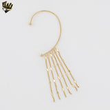(1-1229-1) Laminado de Oro - Pendientes Largos Cuadrados - BGF