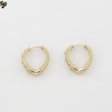 (1-2521-5) Gold Plated - Zircon Oval Hoops.