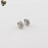 (2-4278) 925 Sterling Silver - Small Zircon Huggies.