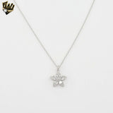 (2-66005) Plata de ley 925 - Collar de corazón con eslabones Rolo de 1,5 mm - 16"