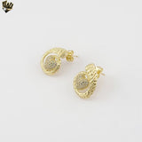(1-1218-1) Laminado de Oro - Aretes Planos - BGF