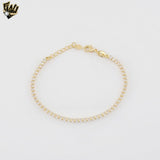 (1-0507-1) Gold Laminate - 3mm Tennis Bracelet - BGF - 6"