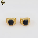 (1-3168) Laminado de oro - Anillo Mason para hombre - BGO