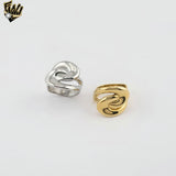 (4-0010-1) Acero inoxidable - Anillo con banda de cúpula retorcida.