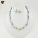 (MSET-27) Gold Laminate - 8mm Mallorca Pearls Set.