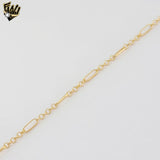 (1-1657) Gold Laminate - 3mm Mixed Links Chain - BGF