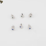 (2-6379) 925 Sterling Silver - Mini Zircon Heart Set.