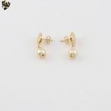 (1-1217-1) Pendientes de oro laminado con circonitas - BGO
