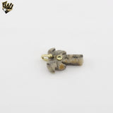 (1-2473-3) Gold Plated-  Agate Palm Tree Pendant.