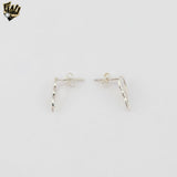 (2-3198-1) 925 Sterling Silver - Angel Wings Stud Earrings.