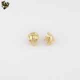 (1-1211-9) Gold Laminate - Teardrop Shape Earrings - BGF
