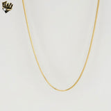 (1-1514) Gold Laminate - 1.3mm Square Snake Link Chain - BGF