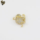 (1-2090) Gold Laminate - Zircon Elephant Pendant - BGO