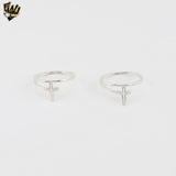 (2-5002) 925 Sterling Silver - Cross Ring.
