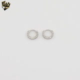 (2-4217-1) 925 Sterling Silver -Mini Zircon Huggies.