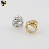 (4-0010-1) Acero inoxidable - Anillo con banda de cúpula retorcida.