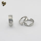 (4-0078) Acero inoxidable - Anillo para hombre con circonitas talladas.