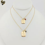 (1-6100) Laminado Oro - Collar Charms Perlas - BGF