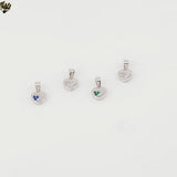 (2-6379) 925 Sterling Silver - Mini Zircon Heart Set.